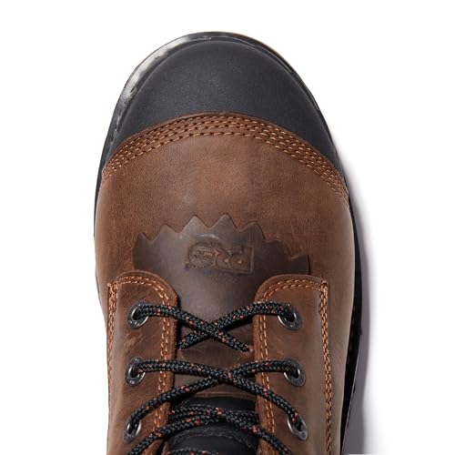 Timberland PRO Men's Boondock HD Logger 8 Inch Composite Safety Toe Insulated Waterproof Industrial Work Boot, Mocha Brown-2024 NEW, 13M