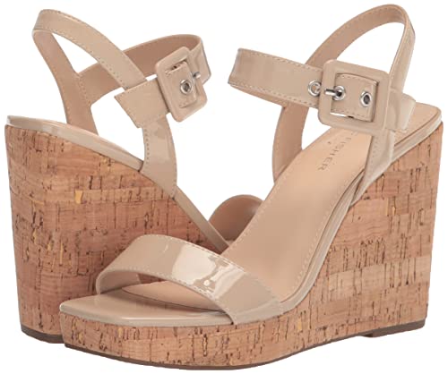 Marc Fisher Women's LUKEY Wedge Sandal, Malted Milk 150, 5.5