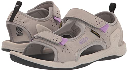 KEEN Women's Drift Creek Two Strap Open Toe Water Sandals, Drizzle/English Lavendar, 10