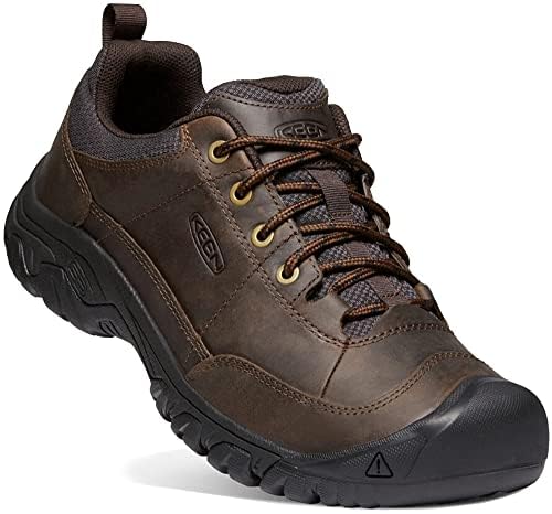 KEEN Men's Targhee 3 Oxford Casual Hiking Shoes, Dark Earth/Mulch, 12 Wide