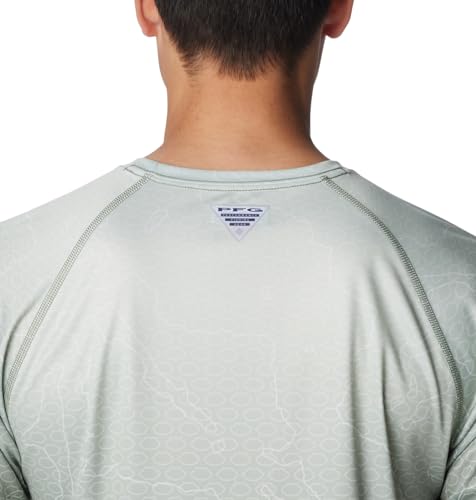 Columbia Men's Super Terminal Tackle PFG Super Fade Long Sleeve, Cypress Techcamo/Bathymetric Super Fade, Medium
