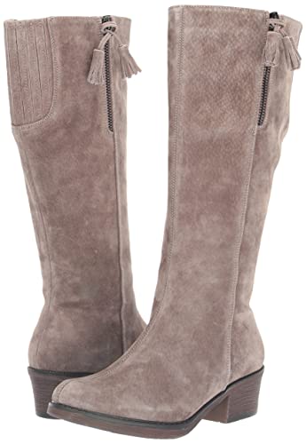 Propét Women's Rider Knee High Boot, Smoked Taupe, 8 Narrow