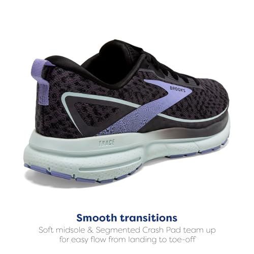 Brooks Women’s Trace 3 Neutral Running Shoe - Blackened Pearl/Skylight/Iris - 12 Medium
