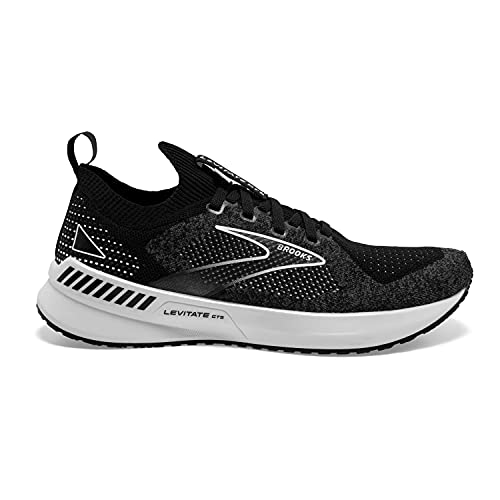 Brooks Women’s Levitate StealthFit GTS 5 Supportive Running Shoe - Black/Grey/White - 12