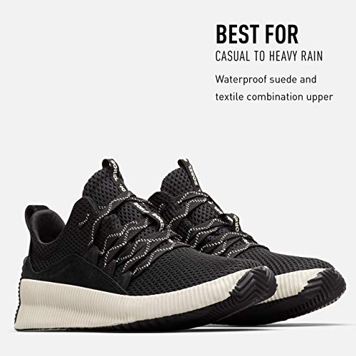 Sorel Women's Out N About Plus Sneaker - Casual, Light Rain - Waterproof - Black - Size 9.5