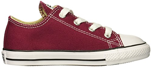 Converse Baby-Girl's Chuck Taylor All Star 2018 Seasonal Low Top Sneaker, Maroon, 2 M US Infant