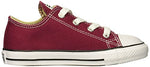 Converse Baby-Girl's Chuck Taylor All Star 2018 Seasonal Low Top Sneaker, Maroon, 2 M US Infant