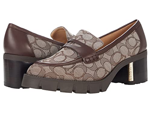 Coach Cora Loafer Oak/Maple Jacquard 9.5 B (M)