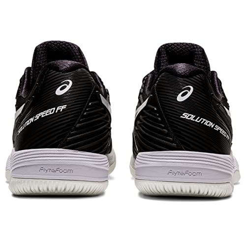 ASICS Women's Solution Speed FlyteFoam 2 Tennis Shoes, 10.5, Black/White