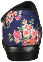 Propet Women's Cush 'N Foot Slipper, Navy Blossom, 10 X-Wide