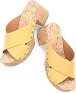 KORK-EASE Tatum Women's Heeled Sandal, Yellow (Sunflower), 7M US