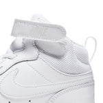Nike Boy's Court Borough Mid 2 (Little Kid) White/White/White 13 Little Kid M