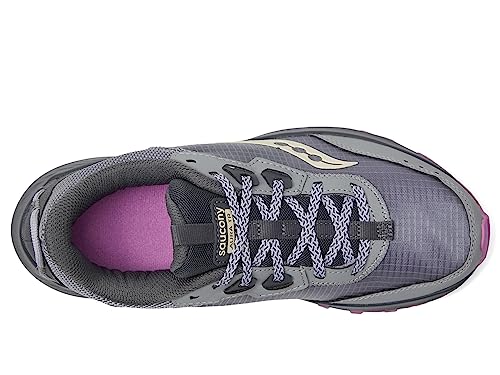 Saucony Women's Aura Tr Sneaker, Fossil/Grape, 6.5