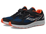 Saucony Cohesion 14 Alternative Closure Sneaker, Black/Navy/RED, 1.5 Wide US Unisex Big_Kid