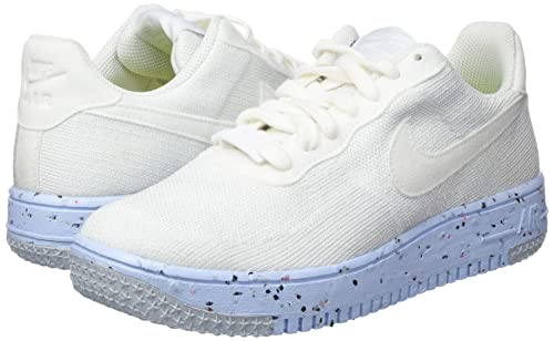 Nike Air Force 1 Crafter Flyknit Womens Trainers DC7273 Sneakers Shoes (UK 7.5 US 10 EU 42, White Pure Platinum 100)