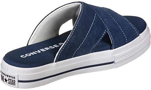 Converse Women's One Star Suede Slip Sandal, Navy/Egret/White (numeric_8)