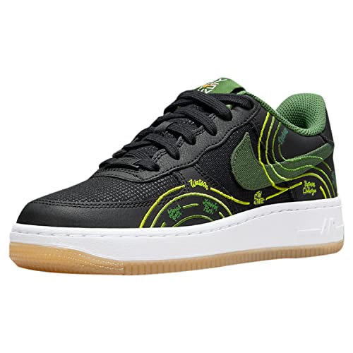 Nike Boy's Air Force 1 LV8 1 (GS) (Big Kid) Black/Carbon Green/Treeline/White 6 Big Kid M