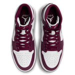 NIKE Air Jordan I High G Men's Golf Shoes (DQ0660-103, White/Bordeaux/Metallic Silver) Size 9.5