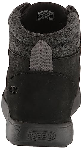 KEEN Women's Elle Winter Mid Height Insulated Waterproof Pull On Ankle Boots, Black/Magnet, 9 Medium US