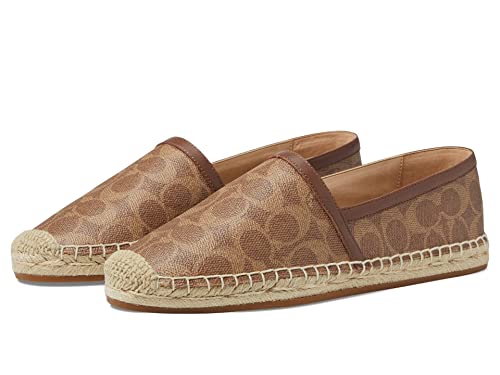Coach Collins Coated Canvas Espadrille Beige 8 B (M)