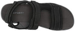 Rockport Men's Lucky Bay Sport 3 Strap Sandal, Black NBK, 10