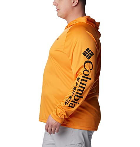 Columbia Men's Terminal Tackle Hoodie, Orange Blast/Black Logo, Medium