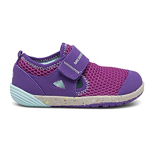 Merrell Bare Steps H20 Water Shoe, Purple/Turq, 8.5 US Unisex Little Kid