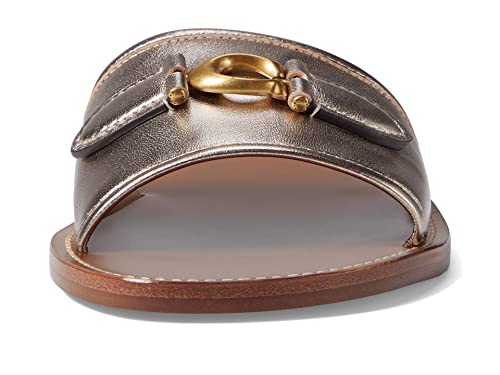 Coach Ina Metallic Leather Sandal Platinum Champagne 5 B (M)