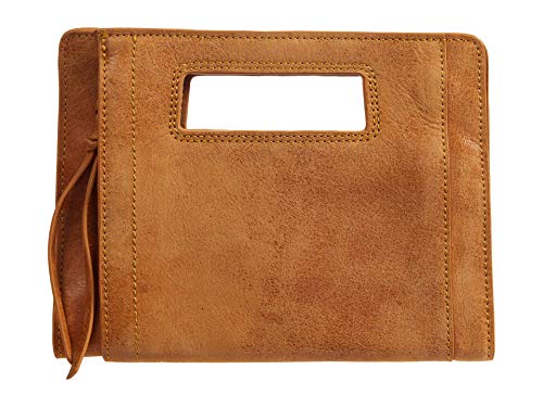 HOBO Ace Genuine Leather Clutch for Women - Magnetic Closure, Interior Zip, Cash, and Card Pockets Whiskey One Size One Size