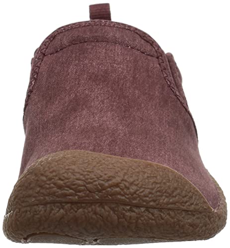 KEEN Women's Howser Canvas Low Height Casual Comfy Durable Slip On Slipper, Andorra/Brown, 11