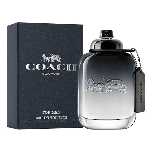 Coach for Men Eau de Toilette - Long Lasting Fragrance with notes of Pear Nashi, Cardamom & Vetiver - Fougere & Woody - 3.3 fl. oz.