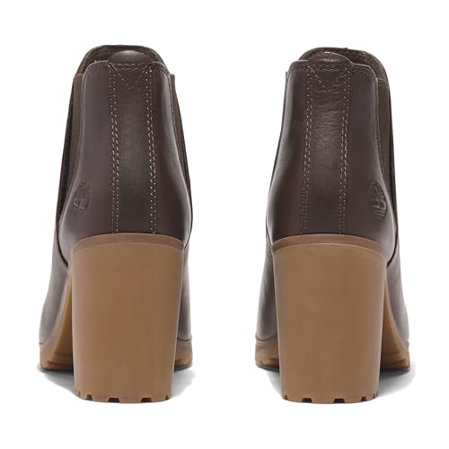 Timberland Women's Allington Mid Chelsea Boot, Medium Brown Full Grain, 7.5 Wide