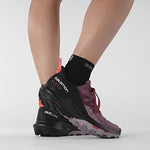 Salomon Women's OUTPULSE Gore-Tex Hiking Shoes for Women, Tulipwood/Black/Poppy Red, 8