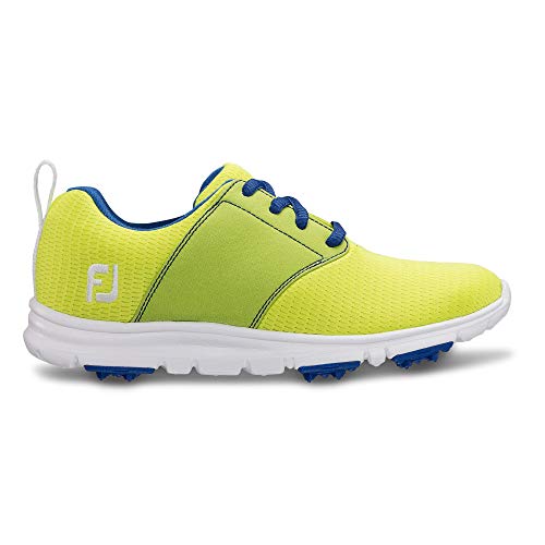 FootJoy Girls Enjoy Junior-Previous Season Style Golf Shoes Green 5 M, Lime, US Big Kid