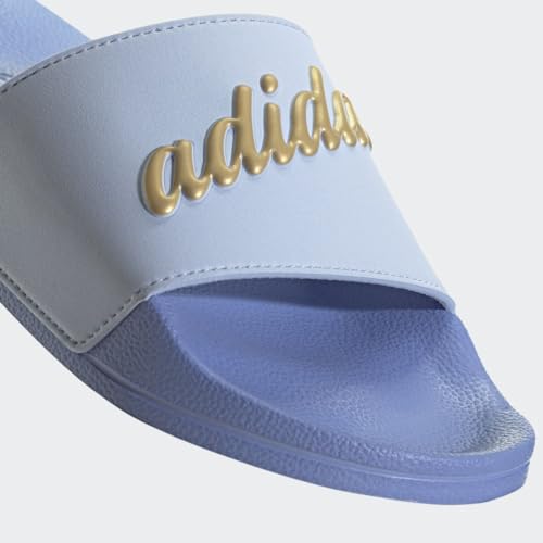 adidas Adilette Shower Blue Dawn/Gold Metallic 8 B (M)