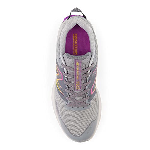 New Balance Women's Fresh Foam 510 V6 Trail Running Shoe, Shadow Grey/Cosmic Rose/Sunflower, 6.5 Wide