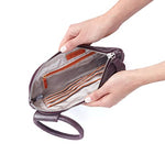 Hobo Womens Leather Handbag Wristlet (Plum Graphite, One Size)