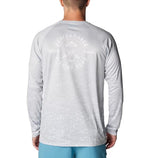 Columbia Men's Super Terminal Tackle PFG Fresh Fade Long Sleeve, Cool Grey/Tested Tough Fresh Super Fade, Small