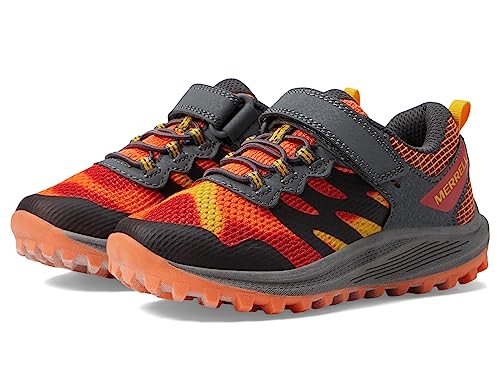 Merrell Nova 3 Sneaker, Black/Orange, 12 US Unisex Big Kid