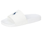 POLO RALPH LAUREN Polo Slide Sandal White/Navy 9 D (M)