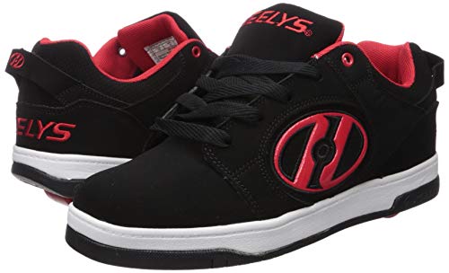 HEELYS Men's Little Kid Tennis Shoe, Black/Red, 13