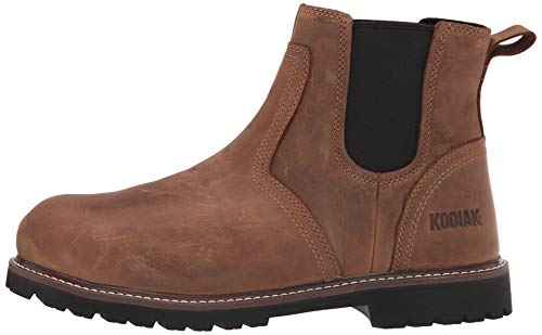 Kodiak Men's McKinney Composite Toe Water-Resistant Chelsea Industrial Boot, Black, 7.5 Wide