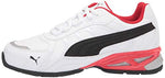 PUMA mens Respin Sneaker, Puma White-puma Black-puma Silver-high Risk Red, 11 US