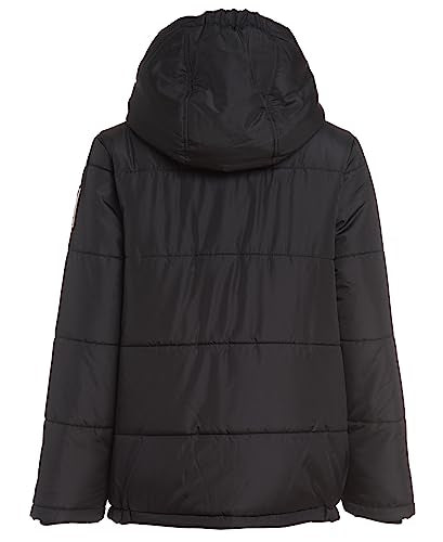 Timberland Boys' Heavyweight Puffer Jacket, All Black, 14-16