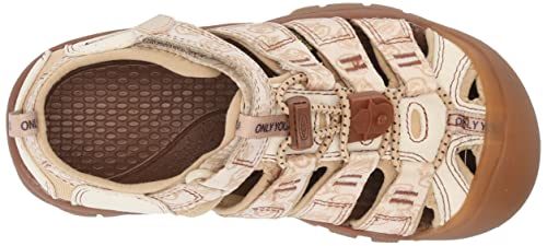 KEEN Newport H2 Closed Toe Water Sandals, Smokey Bear/Smores, 4 US Unisex Big Kid