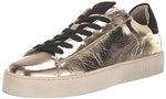 AllSaints Women's Shana Metallic Sneaker, Gold, 6