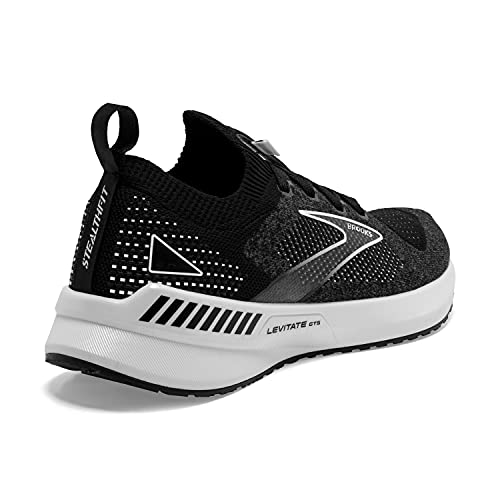 Brooks Women’s Levitate StealthFit GTS 5 Supportive Running Shoe - Black/Grey/White - 12