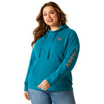 ARIAT Women's Logo Hoodie - Deep Lagoon, Medium