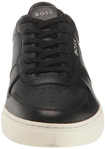 BOSS Clint Smooth Leather Cupsole Sneaker Black Oil