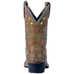 Dan Post Girls' Starlett Leather Boot Square Toe Brown 12 D